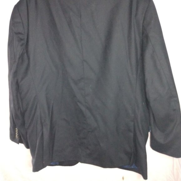 NAVY 100% WOOL 48R EGARA SLIM FIT TWO BUTTON PROM - Picture 2 of 5